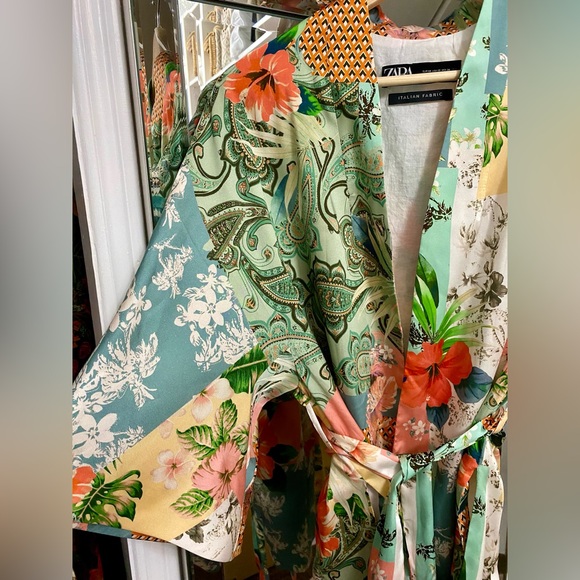 ZARA printed belted kimono *BLOGGER FAVE* - Picture 9 of 12